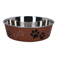 1 Medium Stainless-Steel Copper Bella Bowl Dog Puppy Feeding Food Water Bowl