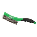 Hand Held Wire Brush with Stainless Steel Bristles Soft Grip Handle Rust Remover