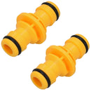 2 Way Male Straight Garden Hose Water Pipe Connector Fast Joiner Coupler