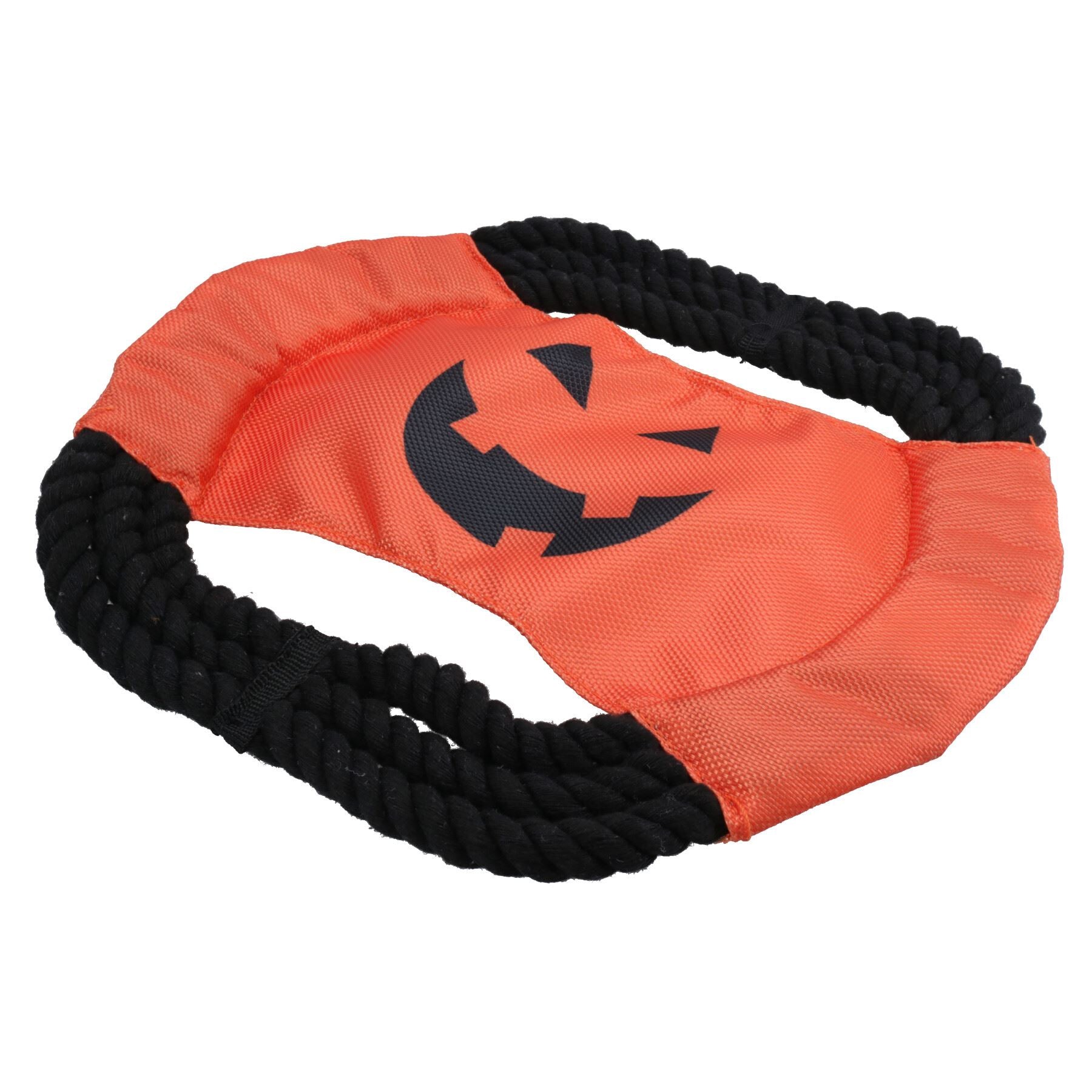 Dog Puppy Small Halloween Gift Nylon Rope Pumpkin Rope Frisbee Play Toy