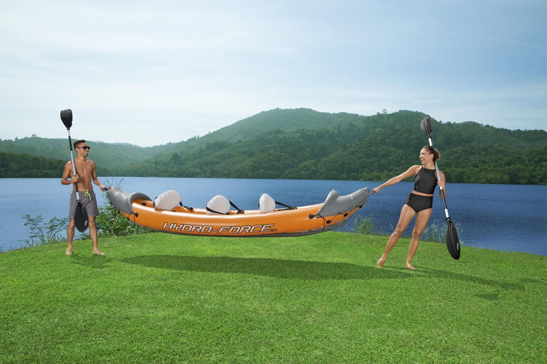 Underwater View LITE RAPID X3 Inflatable Kayak 3 Person with Aquascope Canoe