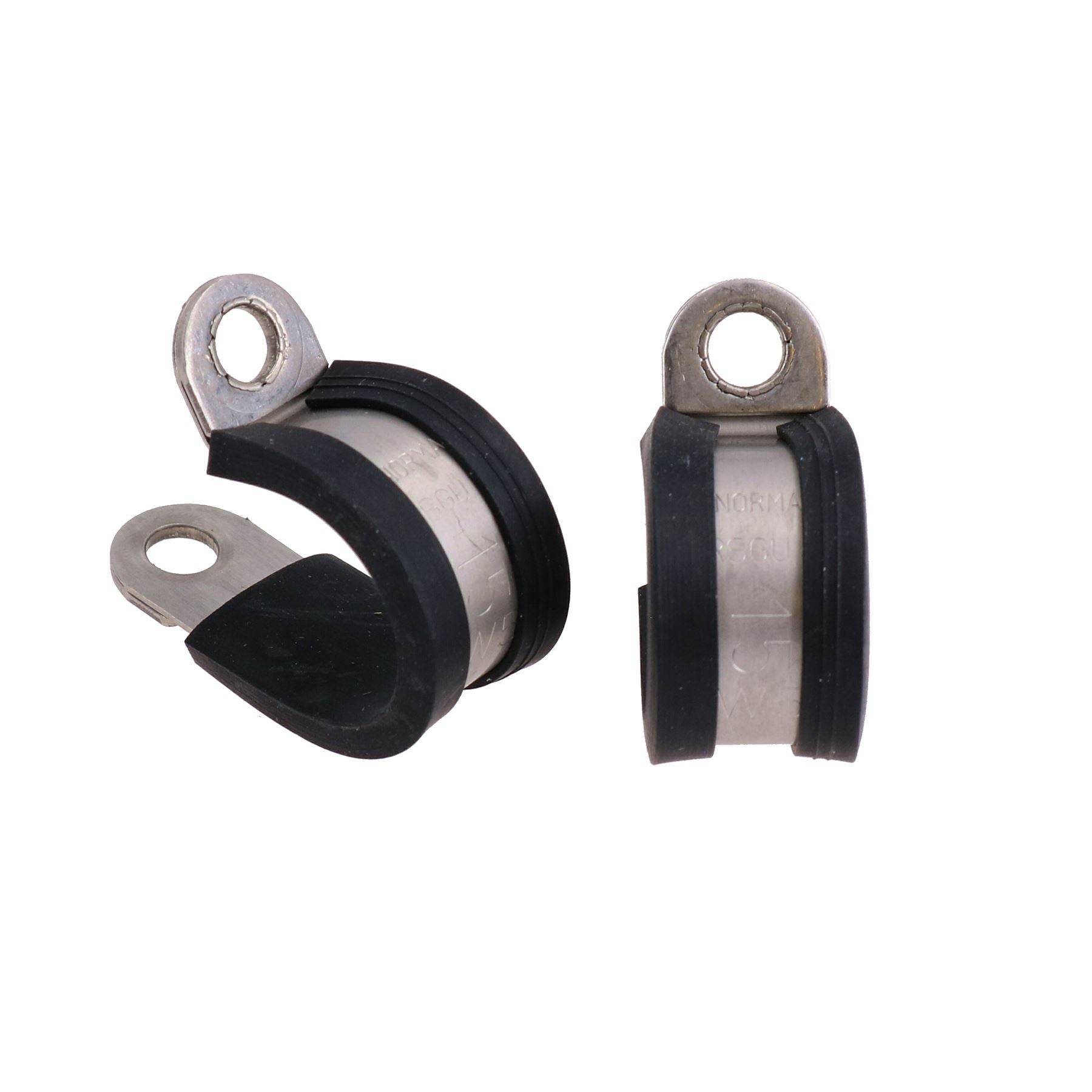 Pack of 10 Stainless Steel Rubber Lined P Clips Pipe Cable Clamp