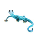 Blue Speckled Gecko Lizard Resin Wall Shed Sculpture Decor Statue Medium