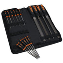 16pc Metal Wood + Plastic Files Engineering Metal Working Needle Carry Case