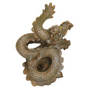 Aquatic Aquarium Decor Aged Golden Dragon Medium Fish Tank Ornament 7.5 x15 x19.5cm