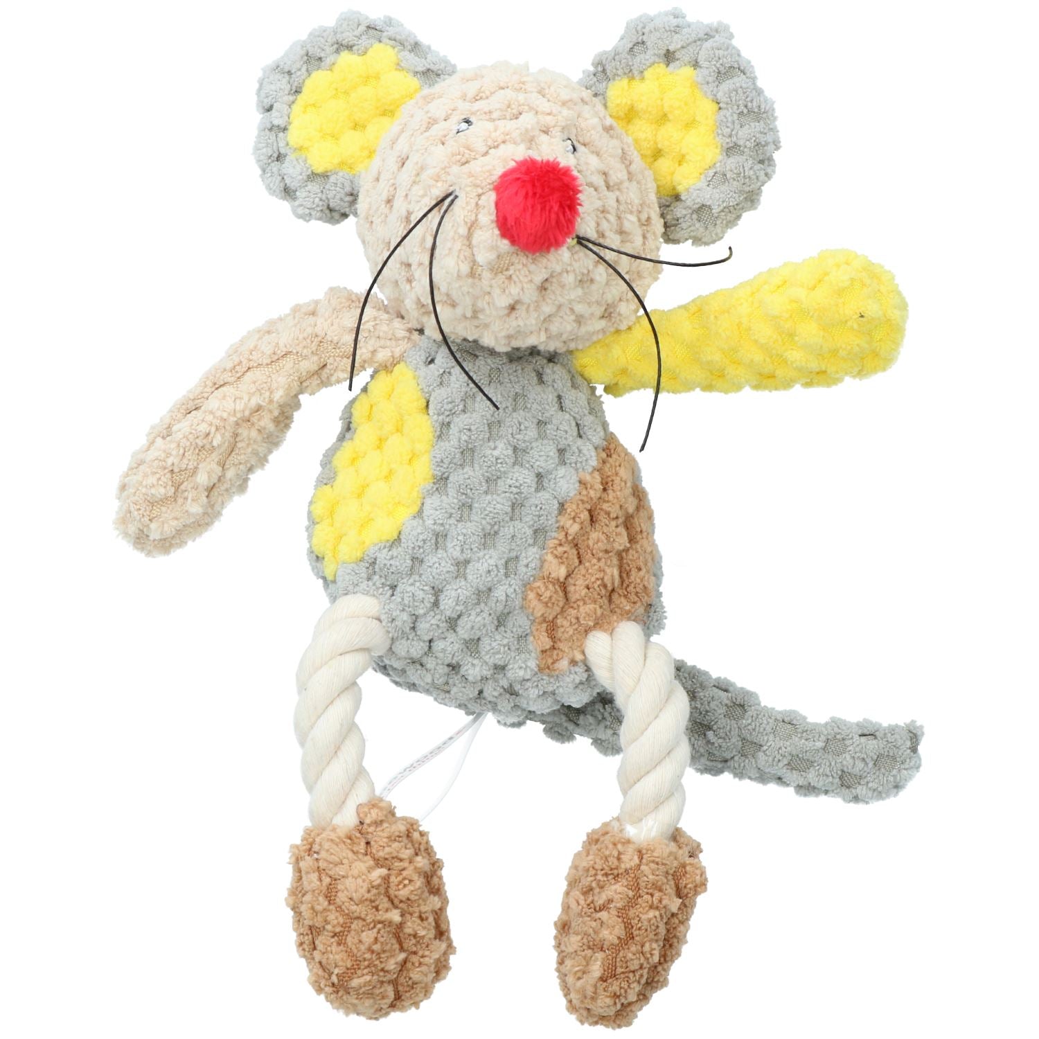 Molly Mouse Mr Twister Teddy Dog Toy With Squeak 23cm/9"