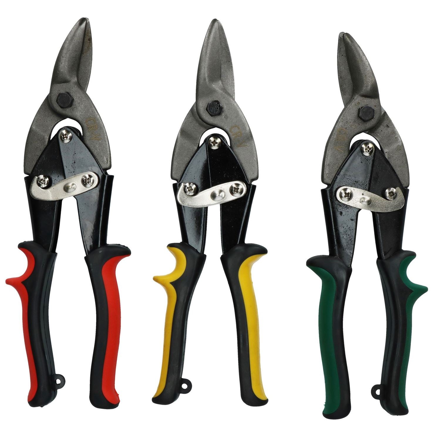 3pc Heavy Duty Aviation Tin Snips Set Sheet Metal Cutters Shears Tinsnip CRV