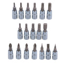 38pc 1/4" Drive Metric Socket Accessory Bit Ratchet Extension 4mm - 14mm TE550