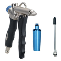 Air Dust Blow Gun Blower Flow Control Twin Air Inlet 120mm Nozzle + Turbo Nozzle