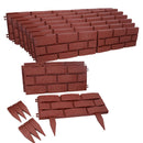 Brick Terracotta Effect Garden Lawn Edging Border Bordering Separator Plastic