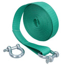 Extra Long 20m Recovery Strap Tow Rope & Two Shackles 8T Towing 4x4 Off Road