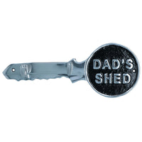 Dads Shed Coat Jacket Key Hanger / Rack 2 Hooks / Pegs Wall Hall House Garage