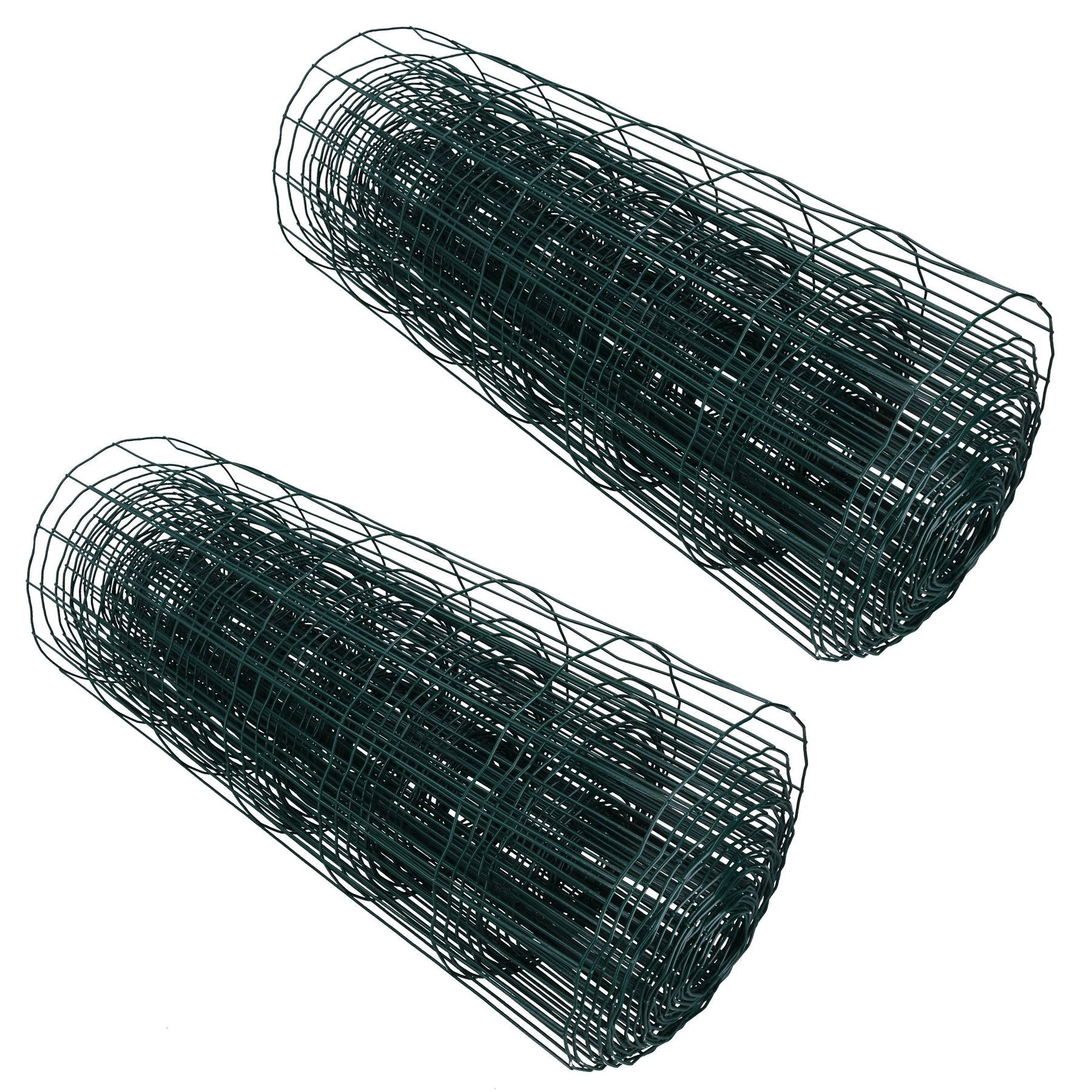 PVC Coated Galvanised Wire Netting Fencing Mesh Garden Fence Cages Coops