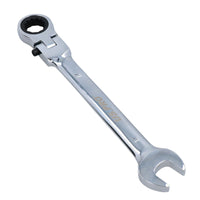 Flexible Headed Ratchet Combination Spanner Wrench with Integrated Lock