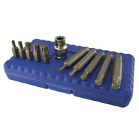 1/2" Drive Ribe Bit Socket Set M5 - M12 Short (30mm) And Deep (75mm) 11pcs Set