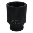 41mm 1/2in Drive Thin Walled Metric Impact Hub Nut Socket 12 Sided Deep