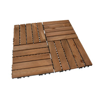 Hardwood Decking Non Slip Tiles Wooden Garden Flooring Quick Click Fitment