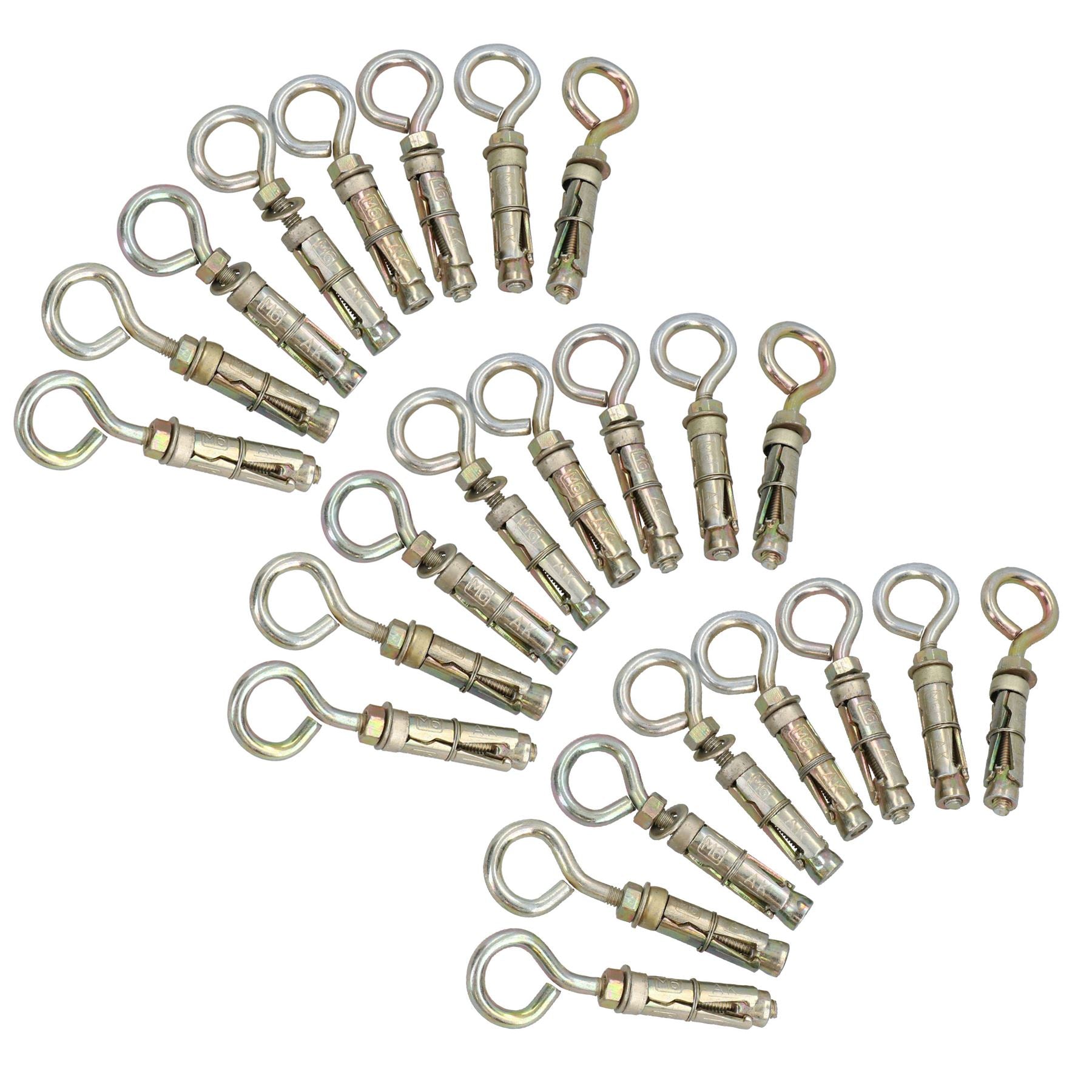 6mm Close Hook Anchor Eye Bolt Rawl Expansion Bolts Shield Wall Brick Concrete