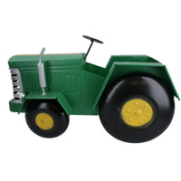 Green Tractor Planter Flower Pot Garden Metal Ornament Farm Home House Herbs