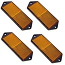 Large Rectangular Side Reflectors Amber, Red or White for Trailers Fence / Gate Posts