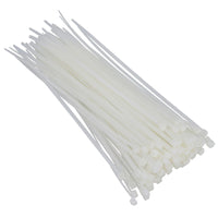 White Nylon Cable Ties Zip Lock Ties 100 Pack Strong Plastic Heavy Duty