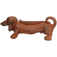 Dachshund Boot Scraper Dog Door Stop Cast Iron Mud Muck Wedge Animal House