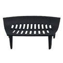 16" Fire Grate For 18" Fireplace Cast Iron Coal Log Black Front Open Basket