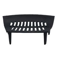 16" Fire Grate For 18" Fireplace Cast Iron Coal Log Black Front Open Basket