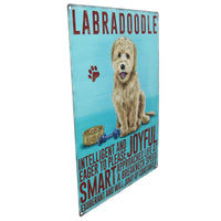 Labradoodle Dog Sign Plaque Metal Tin House Garden Home Wall Door Hanging