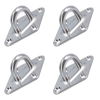 5mm Diamond Eye Plate Tie Down Anchor Ring Stainless Steel A2