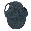 Small Smart Stylish Grey Tweed Dog Puppy Hat Cap With Dog Ear Slots