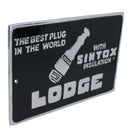 Lodge Spark Plug Aluminium Sign Plaque Door Wall Garage Workshop Car Engine