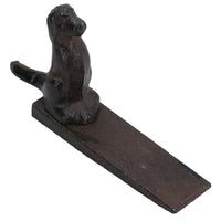 Dog Door Stop Cast Iron Metal Rustic Doorstop Wedge House Home Canine