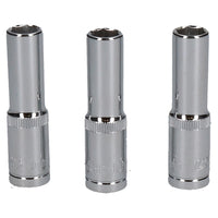 3 x 10mm and 3 x 13mm Metric 3/8" Drive 6 Sided Single Hex Deeps Socket 6pc