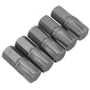 5 Pack M5 - M13 Male 30mm Ribe Bits With 10mm Hex End S2 Steel