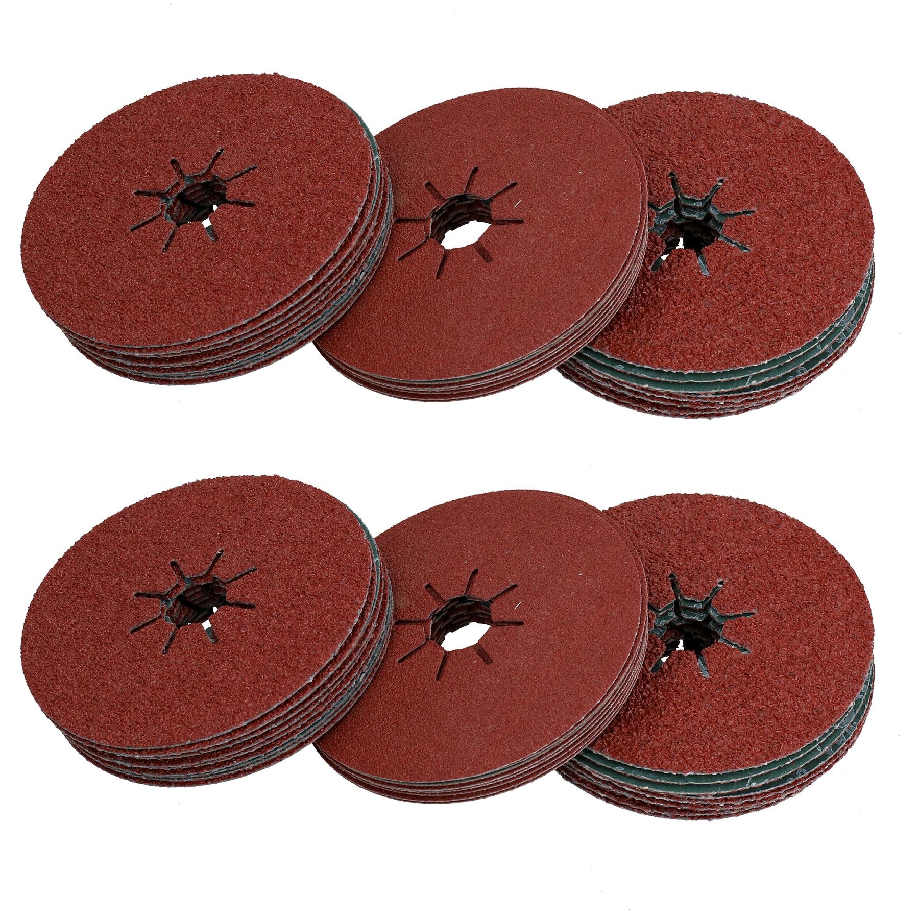 115mm Fibre Sanding Discs Mixed Grit 24 36 60 for 4-1/2” Grinders Rust Removal