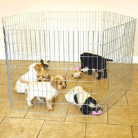 Hexagon Metal Play Pen Puppies, Small Dogs, Rabbits & Guinea Pig Inside Outside