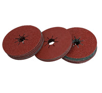 115mm Fibre Sanding Discs Mixed Grit 24 36 60 for 4-1/2” Grinders Rust Removal