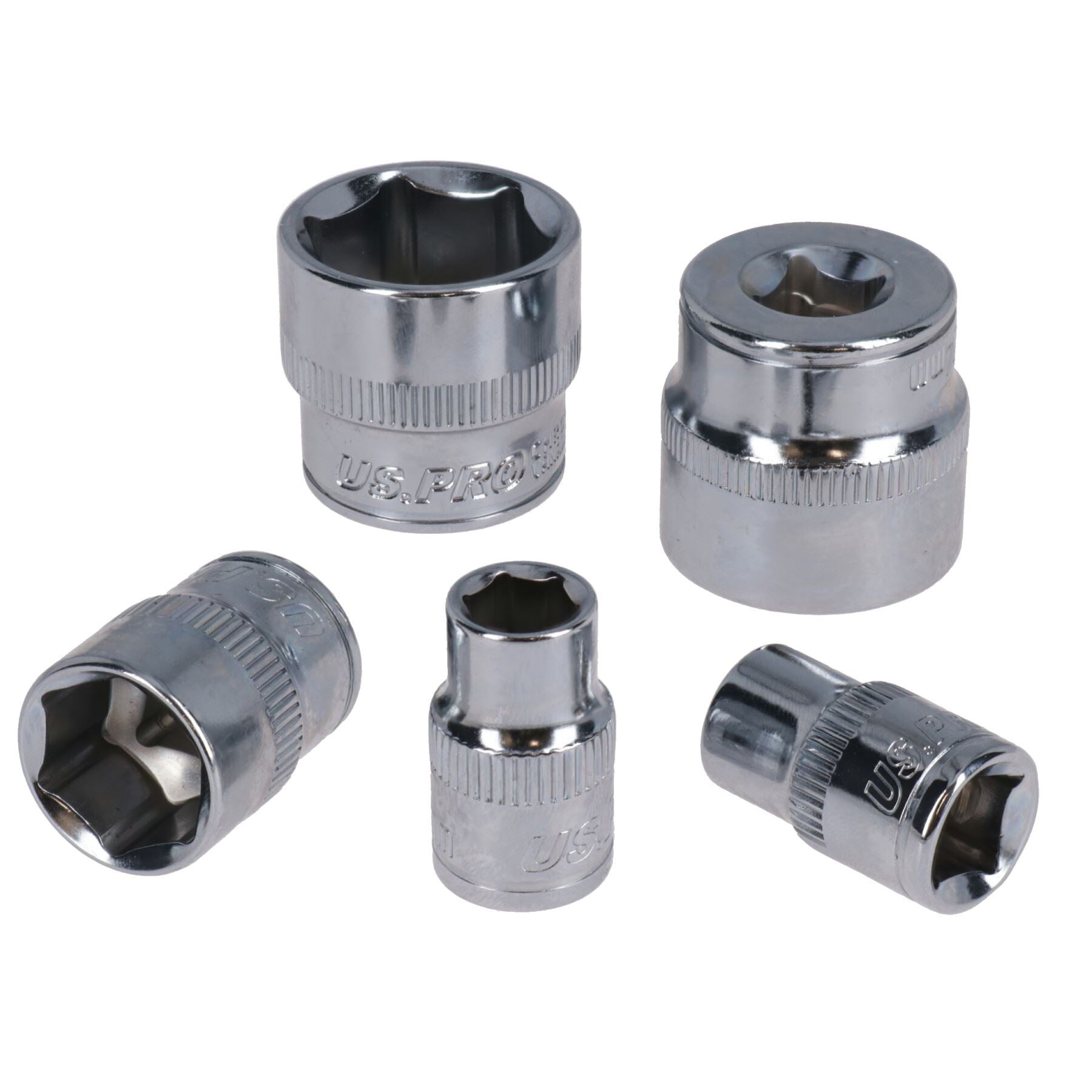 3/8" Drive Shallow Metric MM Sockets 6 Sided Single Hex 8mm - 24mm 17pc