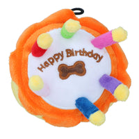 Super Soft Plush Squeaky Small Birthday Cake Toy Dog Puppy Happy Birthday Gift