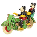 Mickey Mouse On Motorcycle Motor Bike Mascot Figure Statue Cast Iron Disney