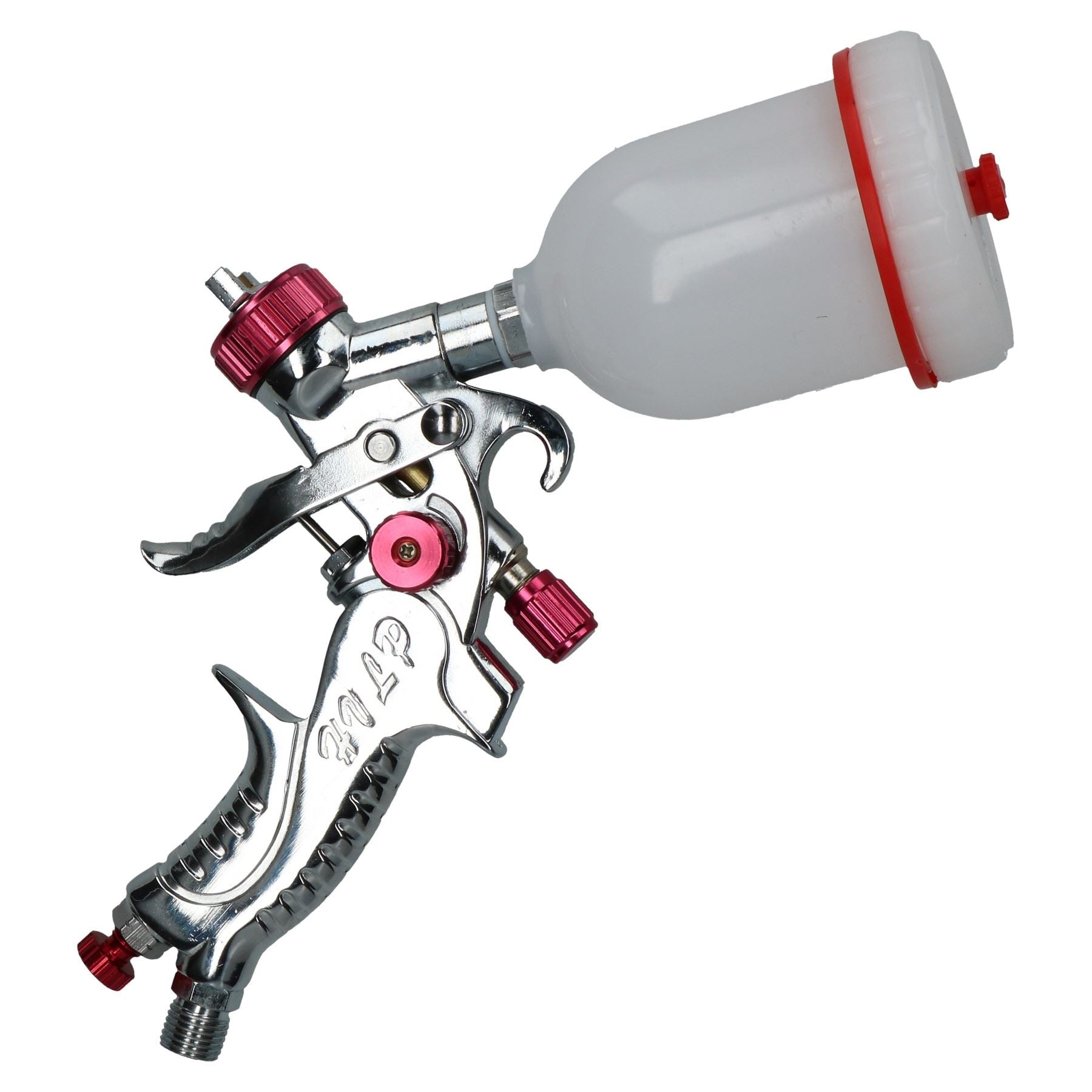 Mini HVLP RED gravity feed spray gun 0.8mm nozzle AT811