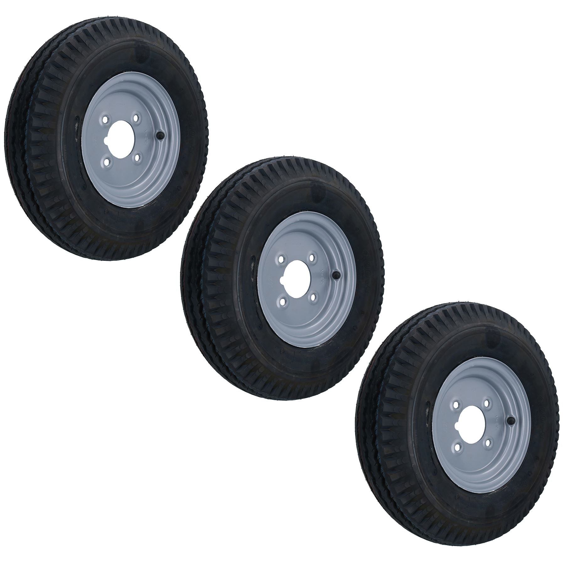 4.80 x 8 / 400 x 8 Inch Trailer Wheel + Tyre 4 Stud 4” PCD 4 Ply 265kg Max Load