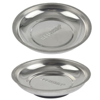 Magnetic Parts Tray Dishes Storage Holder Circular Round Stainless Steel 6"