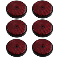 Red Round Circular Reflectors for Driveway Gate Fence Posts Trailer Rears