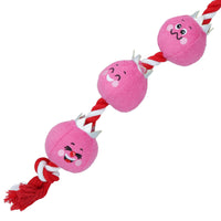 Dog Christmas Cranberry Sauce Rope Plush Toy  Squeaky Rope Play Xmas Gift