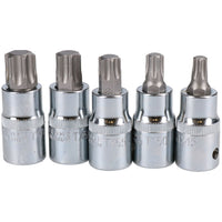 1/2" Drive Metric Hex Allen Male Torx Spline Triple Square Bit Sockets 15pc