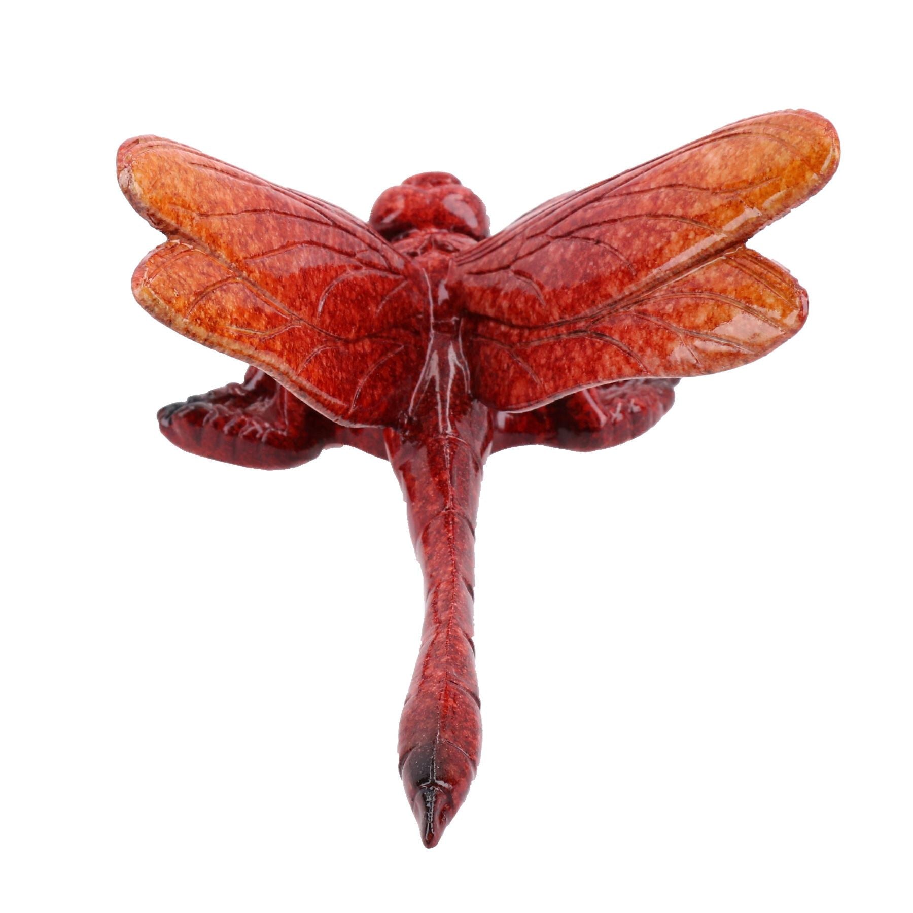 Green / Red Wall Mount Dragonflies Resin Shed Sculpture Statue House Garden