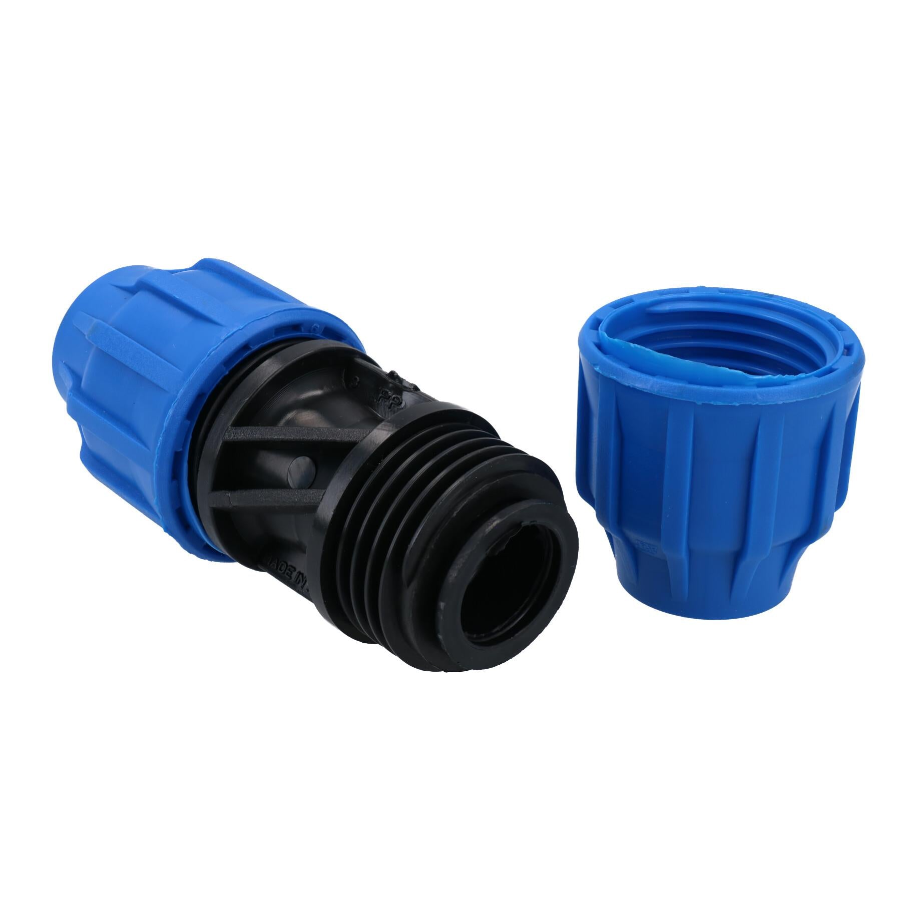 20 x 20mm MDPE Straight Pipe Compression Fitting Coupling Connector