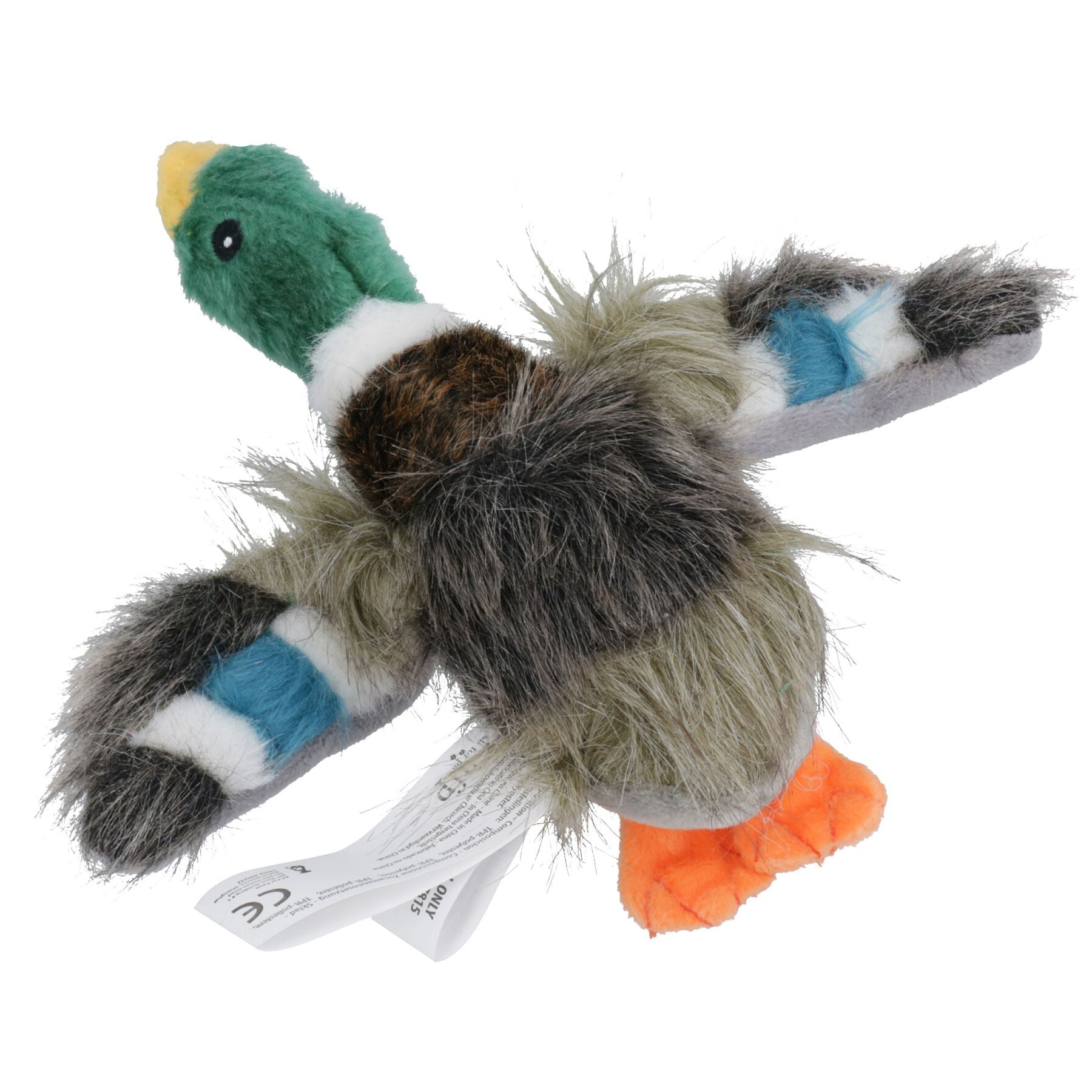 Classic Dog Puppy Play Time Soft Plush Small Mallard Duck With Squeaker